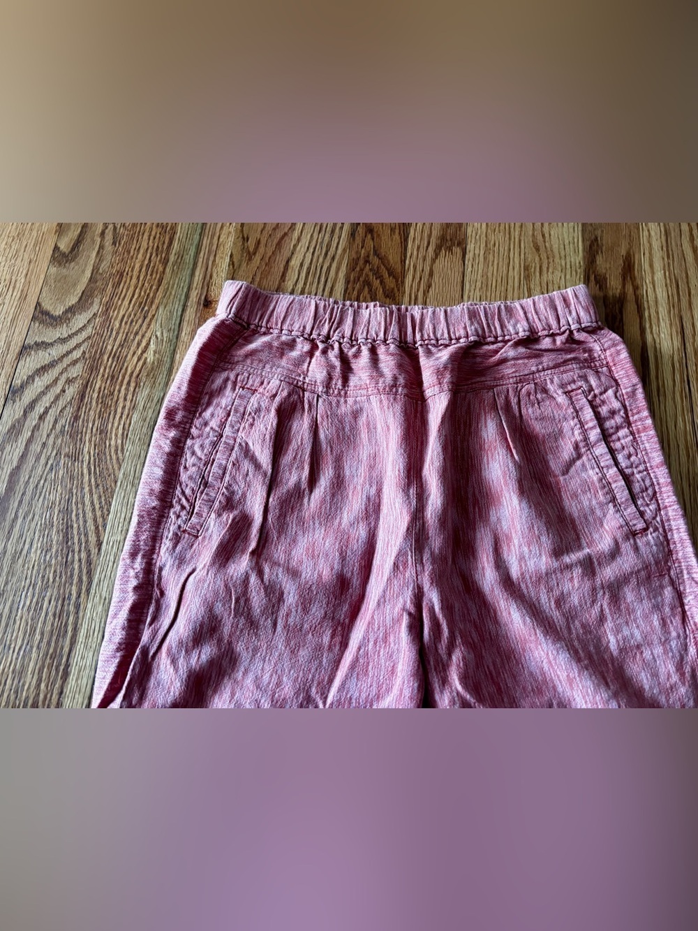 Anthropologie Dusty Rose Pull-On Track Pants - Picture 2 of 10